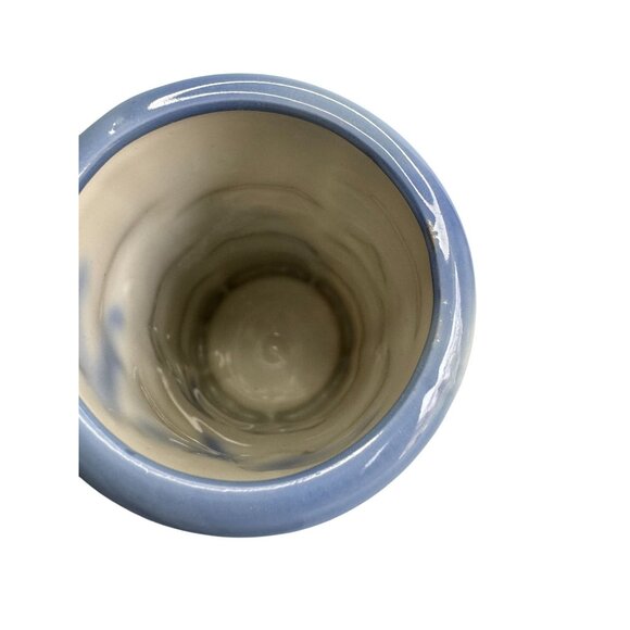 Handcrafted Ceramic Bamboo-Inspired Vase With Red & Gold Dragonfly Design Japan - Picture 6 of 7